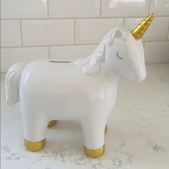 Home Goods Ceramic Unicorn Coin Bank - Picture 8 of 13